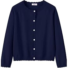 Yekaty Girls Button Cardigan Knit School Sweater Tops for 4-12 Years