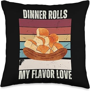 Vintage Dinner Rolls My Flavor Love Retro Dinner Rolls Lover Throw Pillow