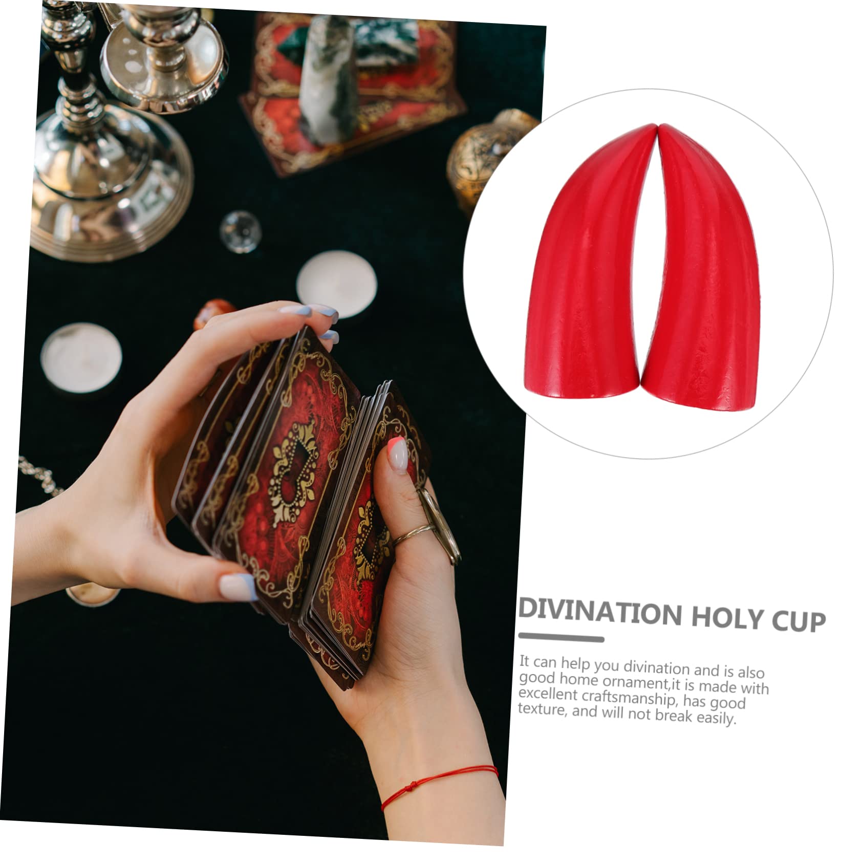 2 Coppe Divinatorie In Legno - Strumento Portatile Per Divinazione E Decorazione