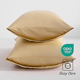 NTBAY Toddler Pillow Cases Set of 2, 2 Pack Brushed Microfiber 14x20 Pillow Cases, Soft, Wrinkle, Fade, Stain Resistant Light Taupe Pillow Cases with Envelope Closure, 14x20 Inches, Light Taupe
