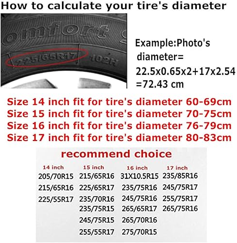 Miniatura 6 de Brújula - Cubierta para neumáticos de repuesto color negro rosa para neumáticos de sol UV para remolque, RV, SUV y muchos vehículos de 16 pulgadas