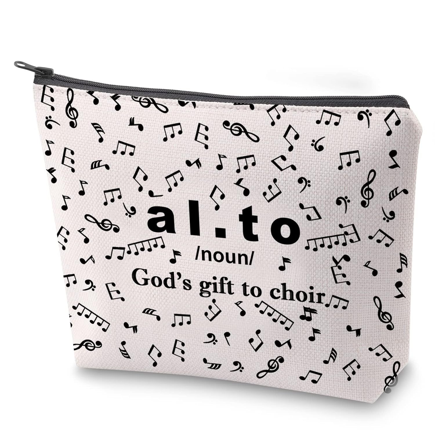 ZJXHPO Choir Survival Kit Church Choir Cosmetic Bag Show Choir Makeup Bag With Zipper Choral Music Gift Alto Musical Gift (ALTO)
