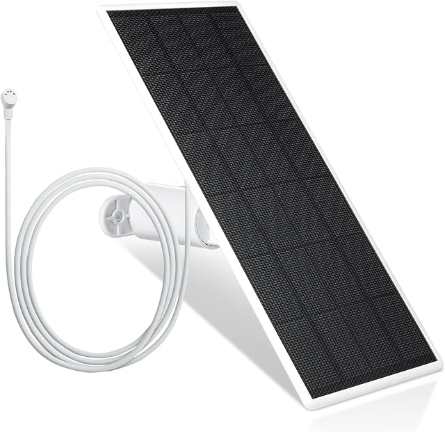 Wasserstein Solar Panel for Google Nest Cam Outdoor or Indoor, Battery - 2.5W Solar Power - Made for Google Nest