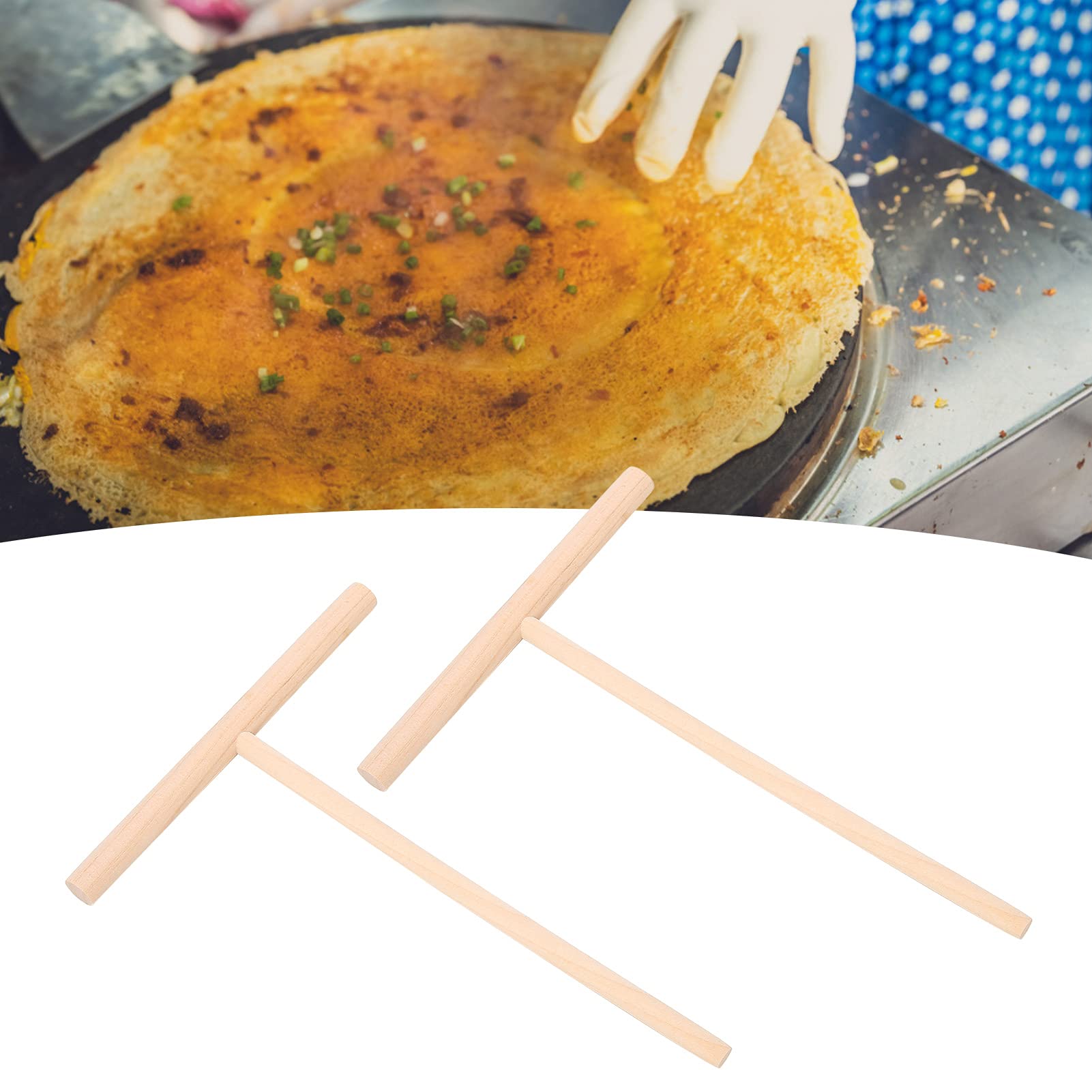 Rateau Crepe Vanyibro Lot De 2 épandeurs à Crêpes, 15,5 X 12,9 Cm En Bois  Spatule Crepe
