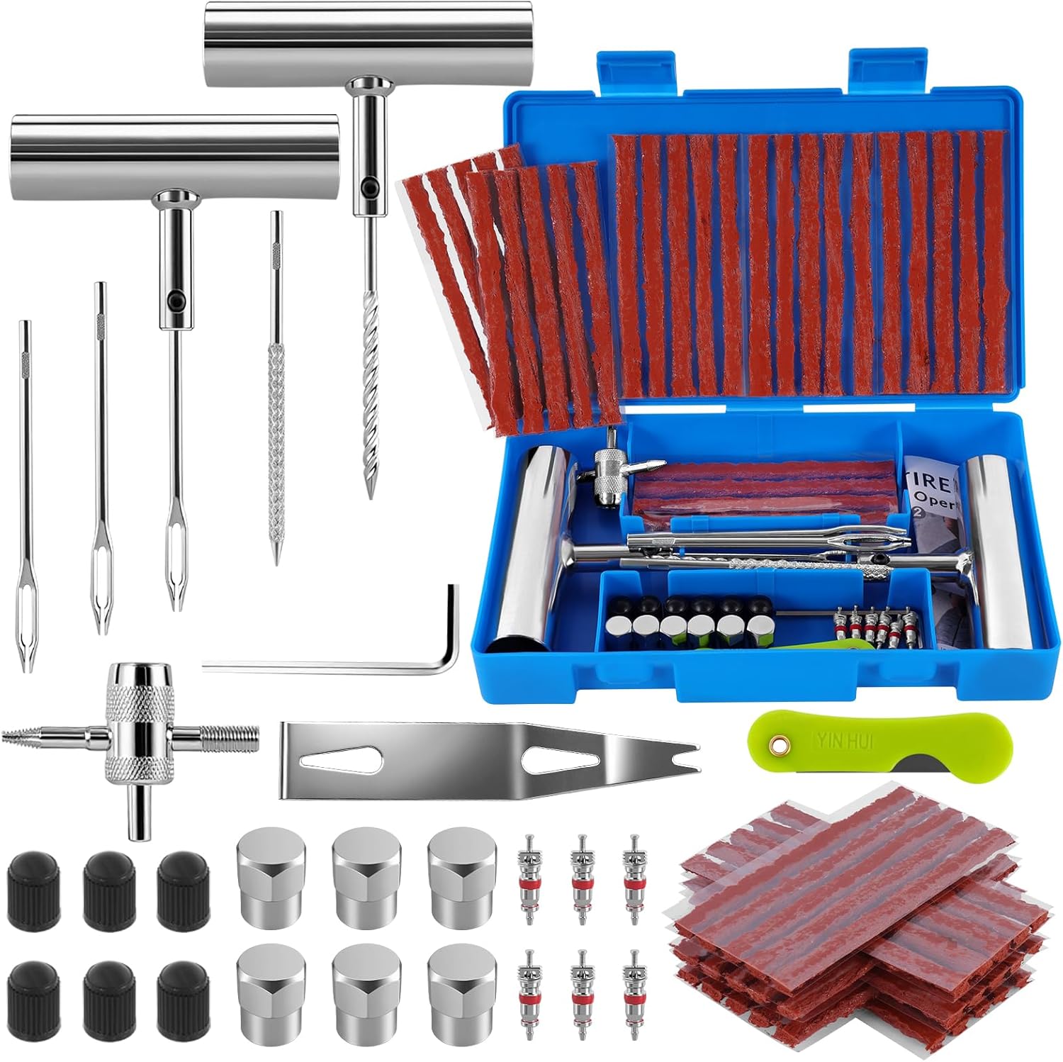 Tyre Repair Kit 58pcs Heavy Duty Tubeless – Best Puncture Kit