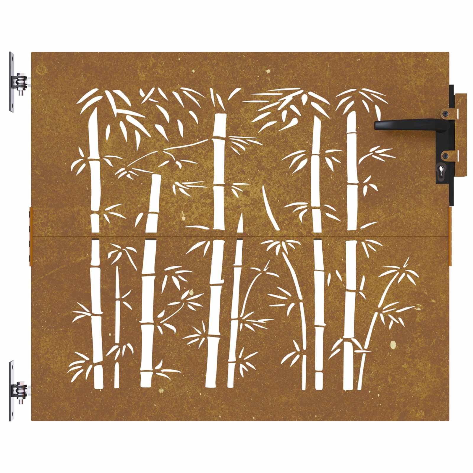 Brama ogrodowa 85 x 100 cm stal Corten