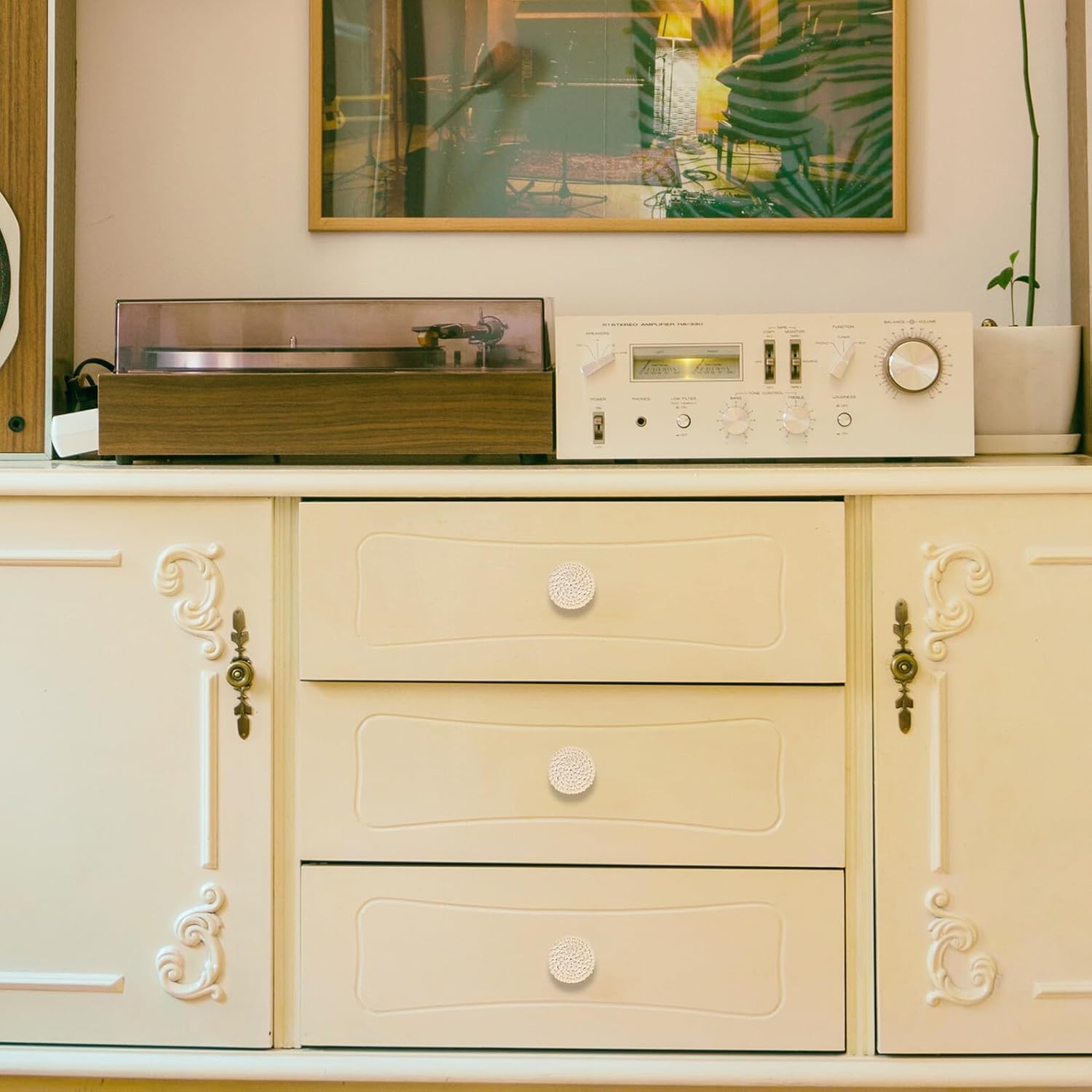 Alipis 16pcs Rattan Knobs for Dresser Drawers, Round Cabinet Pulls Handles, Wood Drawer Pulls for Bedroom and Kitchen Furniture