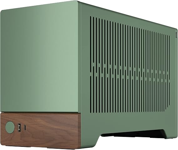 Fractal Design Terra Jade - Wood Walnut front panel - Small form factor - mITX gaming case – PCIe 4.0 riser cable – USB Type-C - Anodized aluminum panels