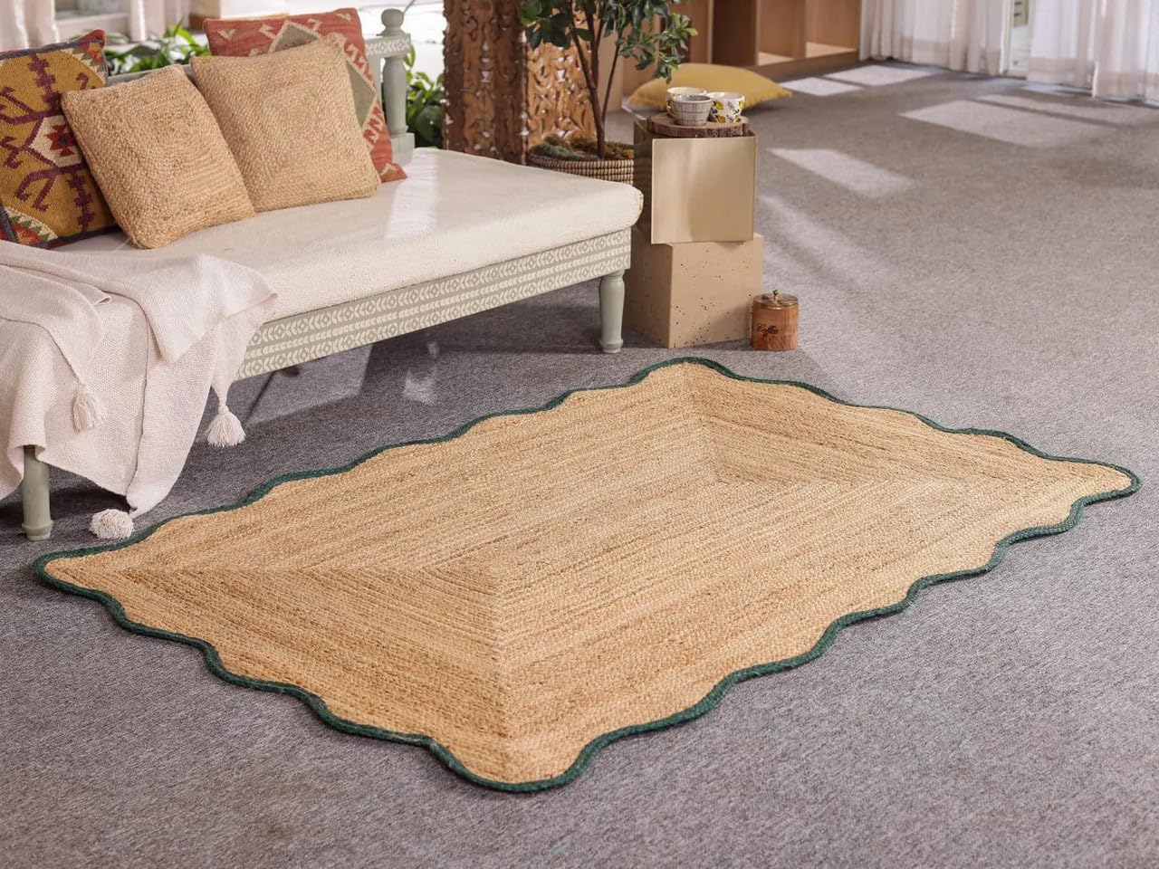 Tapis en jute naturelle pour protéger le sol des couloirs passants