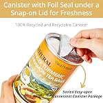 50 Premium Turmeric Ginger Cinnamon Tea Bags| Vitalforest Natural Ginger Tea Bags| Pure Turmeric Tea Bags with Ginger| Herbal Cinnamon Tea|Caffeine Free