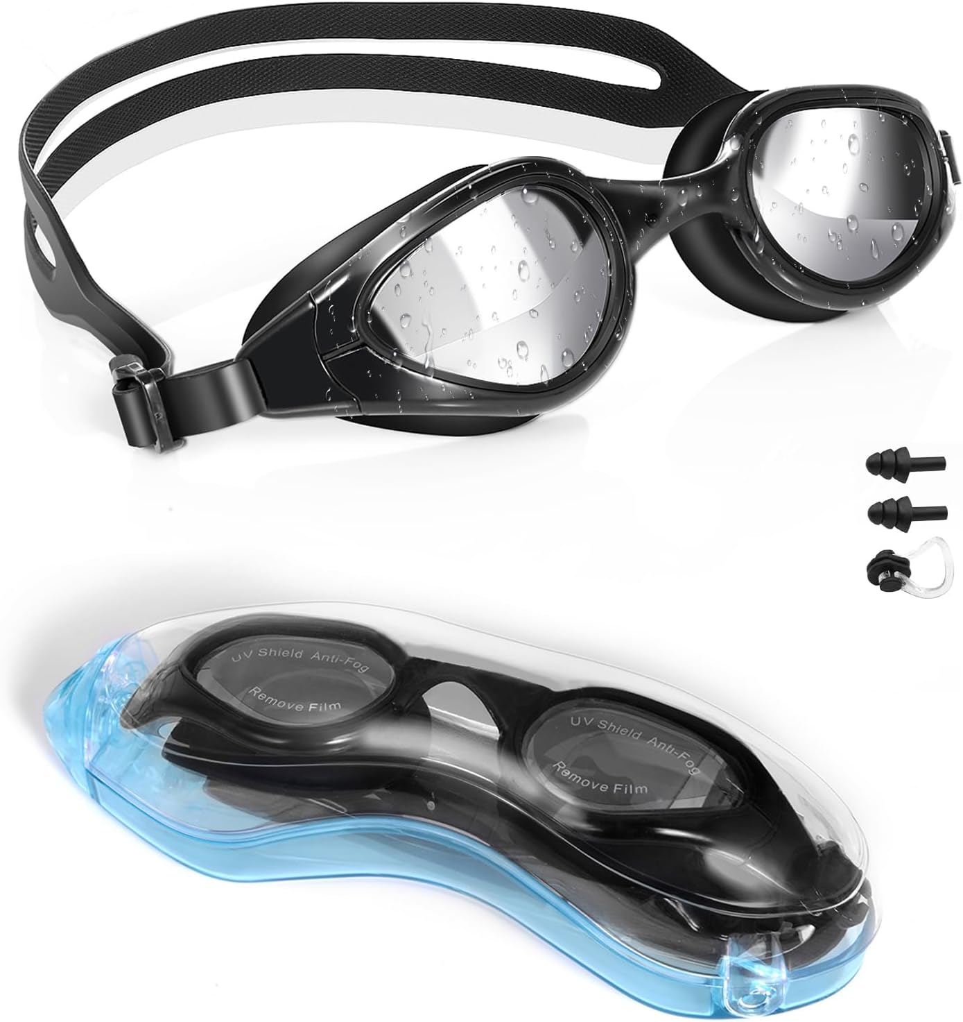 TOPLUS Swimming Goggles - Adult Unisex Swim Goggles with No Leaking, Anti Fog, UV Protection for Men, Women, Kids 8+ - Amazon product rated Grade A