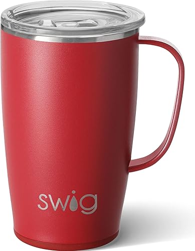 Vista 7 de Swig Life - Taza de viaje con aislamiento térmico de 18 onzas, vaso con asa y tapa, taza de café apta para viajes, material de acero inoxidable
