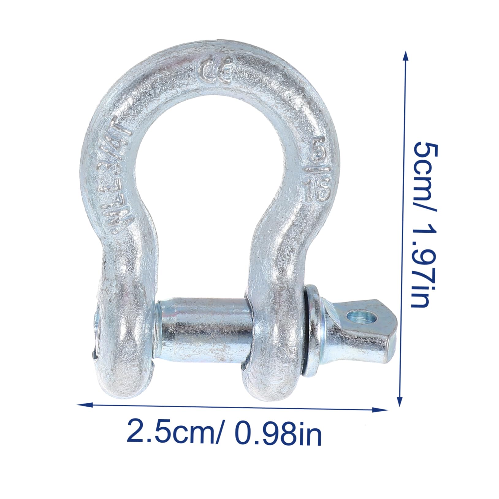 KALLORY Pcs Metal d Ring Shackles u Shape Shackle Hooks for Towing Anchor Inch Sizes