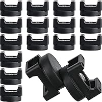 Vista 1 de Yookeer 15 Pcs Magnetic Zip Tie Mount Base Black Magnetic Cable Clips Wire Holder Multipurpose Cable Ties Management Base Electrical Supplies for