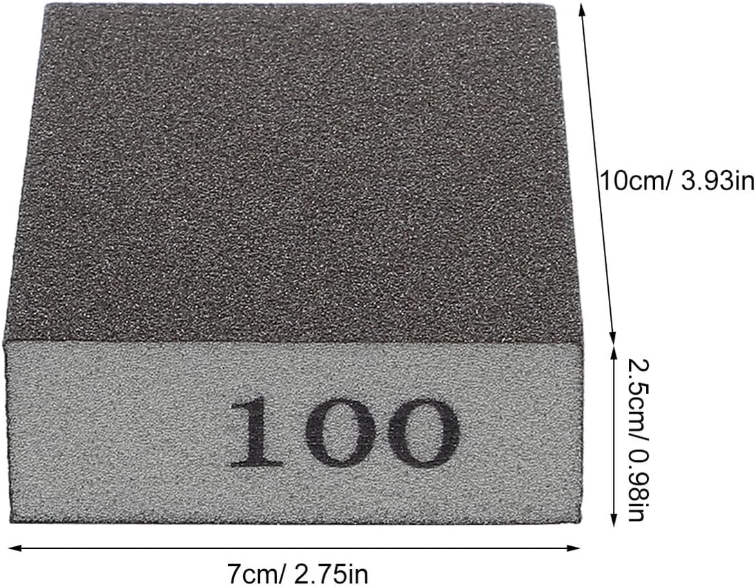 CHILDWEET 12pcs Double-Sided Grit Sanding Sponge Blocks with 6 Sizes (60/80/100/120/150/220) for Drywall, Wood, Metal Surface Polishing and Grinding