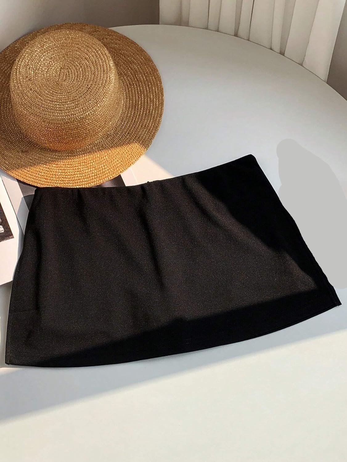 Women's Low-Rise Mini Skort with Side Slit Hem - Casual Bodycon Skirt for Beach & Night Out