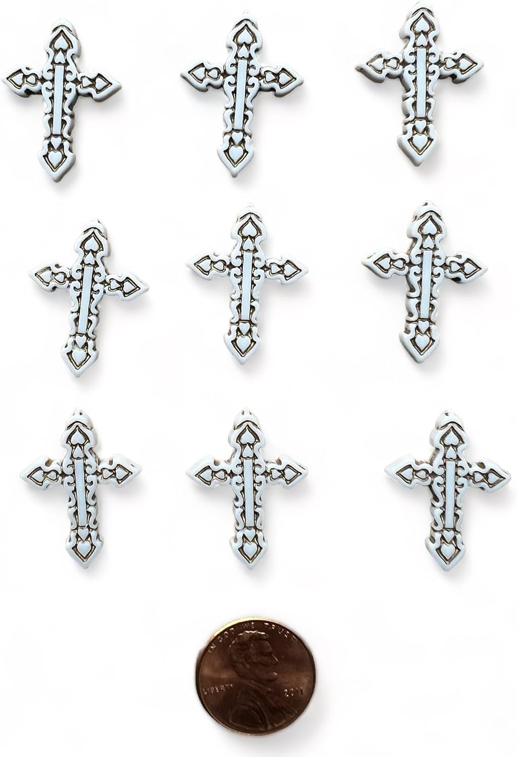 Buttons Galore and More Cross Shaped Sewing Craft Buttons for DIY Projects, 3 Packs - 27 Buttons