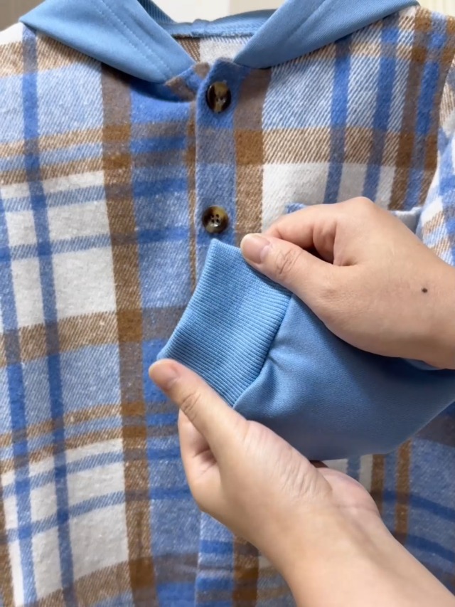 Kids Fuzzy 𝗟ounge𝚠ear 𝗣a𝗷amas Sets Long Sleeve Solid Fleece Pullover Top And Pants 2pc Fluff𝘆 (Blue, 12-18 Months