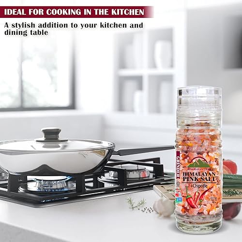 Miniatura 9 de Himalayan Chef Molinillo de sal rosa, sal de chipotle, 3.53 onzas, sabor increíble