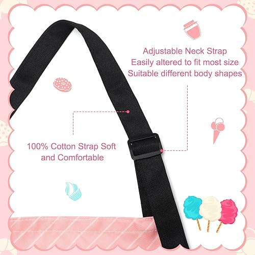 Miniatura 5 de Delantal de cocina con cuello ajustable para hombres y mujeres, adecuado para el hogar, cocina, camarera, chef, parrilla, 3 unidades, Como se