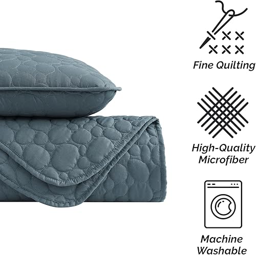 Miniatura 5 de Southshore Fine Living, Inc. - Juego de colcha de tamaño California King extra grande, ropa de cama ligera, 3 piezas de colcha de tamaño extra