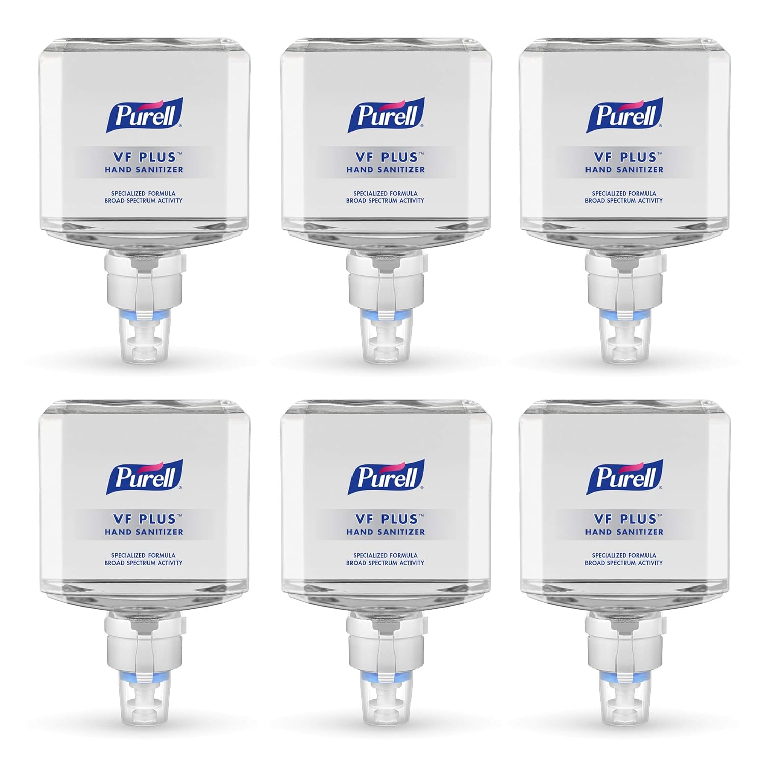 PURELL VF Plus Hand Sanitizer Gel, Fragrance Free, 1200 mL Sanitizer Refill for PURELL ES4 Push-Style Hand Sanitizer Dispenser (Pack of 6) - 5099-06
