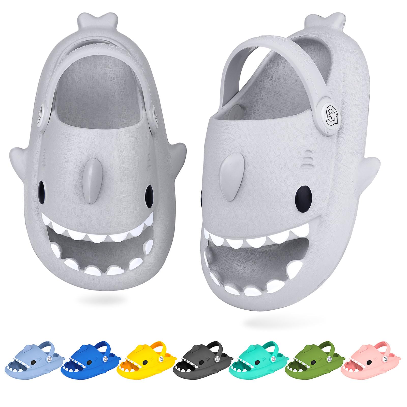 Kinder Hai Hausschuhe Mädchen Hai Pantoffeln Kleinkind Duschpantoffeln rutschfeste Strand Duschen Sandalen Flip Flop Pool Dusche Schuhe Rosa Blau Mintgrün Grau Gelb