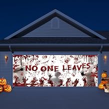 Halloween Garage Door Cover Banner 6 * 13ft Large Bloody Hand Halloween Garage Door Decorations, Hanging Backdrop for Outdoor Wall Home Yard Halloween Party Decor