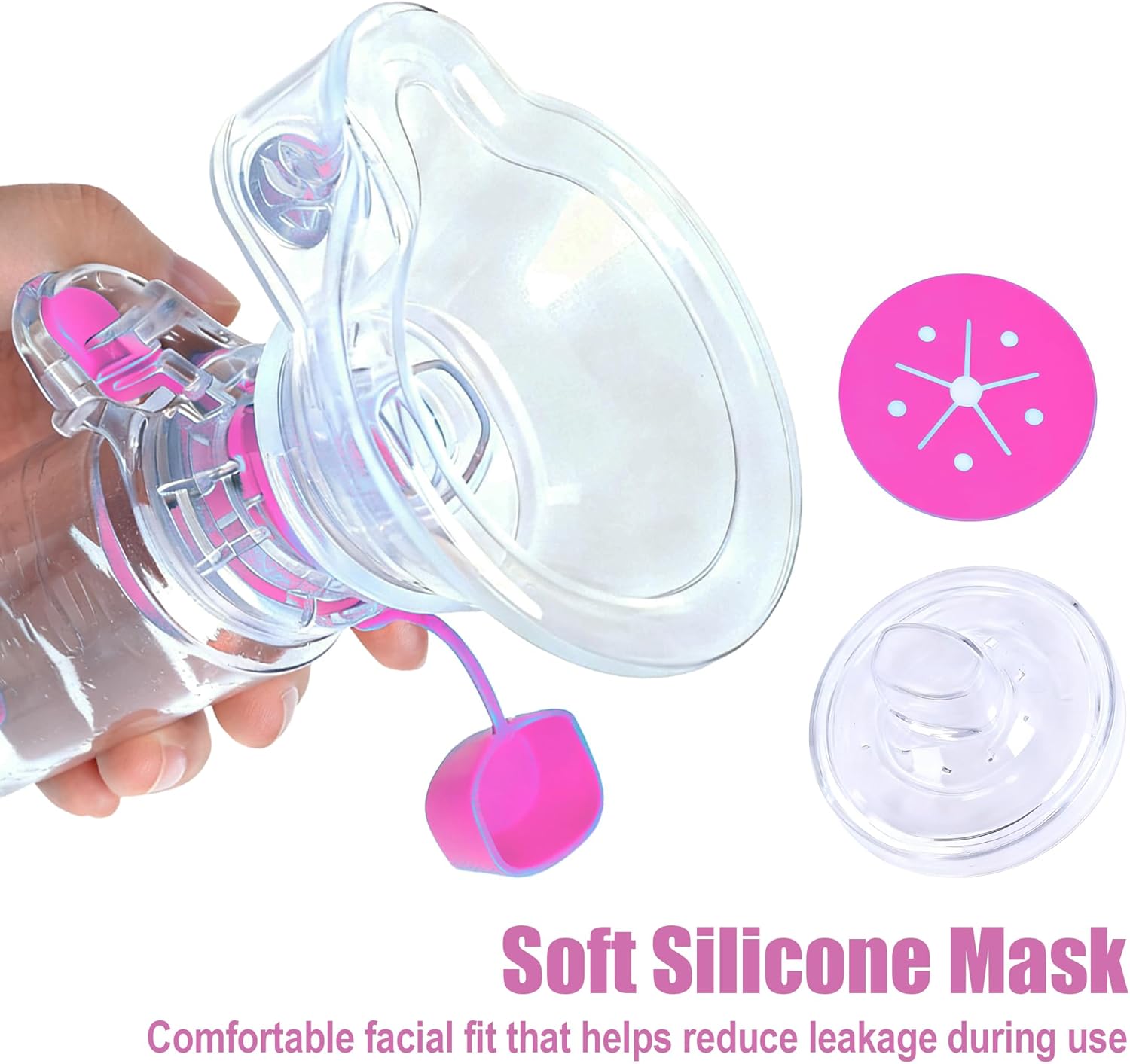 Inhaler Spacer for Adults, OTC Spacer for Inhaler with Silicone Mask, FSA-HSA Eligible, Includes Inhaler Case with Room for MDI & Asthma Care Essentials (Purple/Adult)