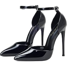 Elisabet Tang High Heels, Women Pumps DOrsay Ankle Strap Pointed Toe Stiletto Heels Party Wedding Shoes