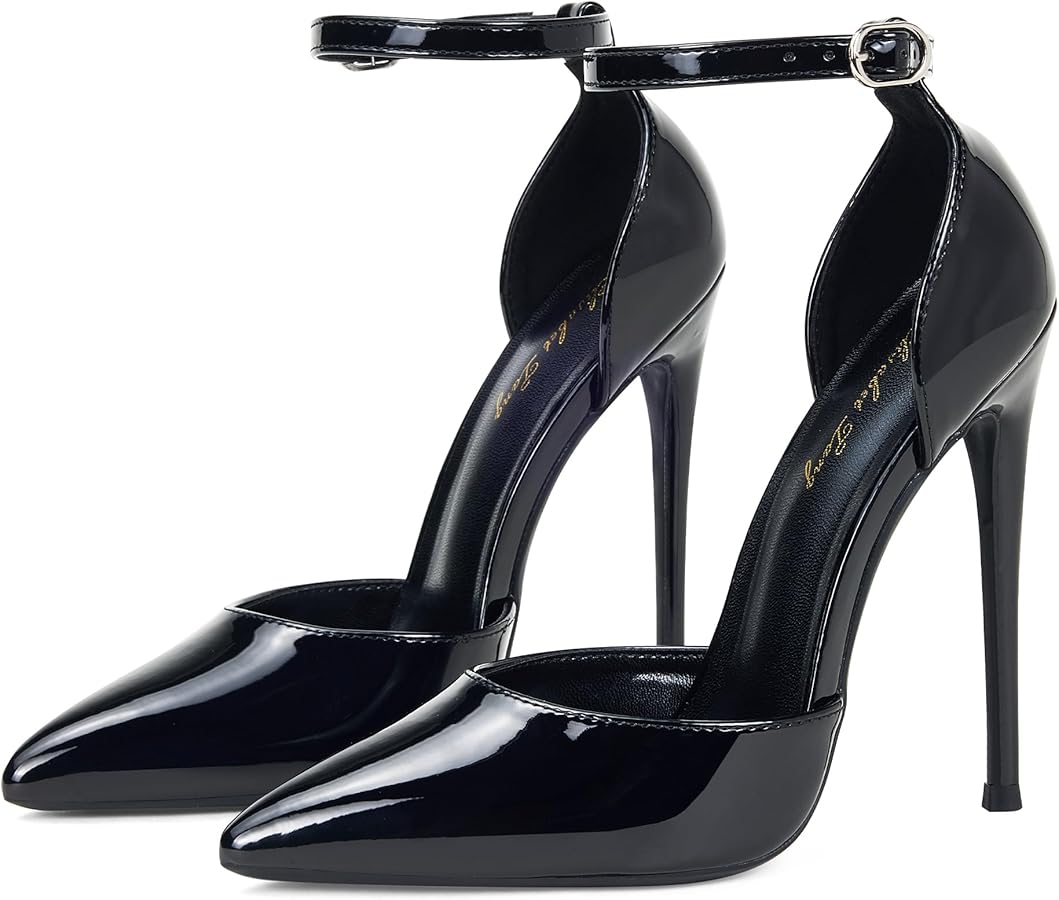 Amazon.com | Elisabet Tang High Heels, Women Pumps D'Orsay Ankle