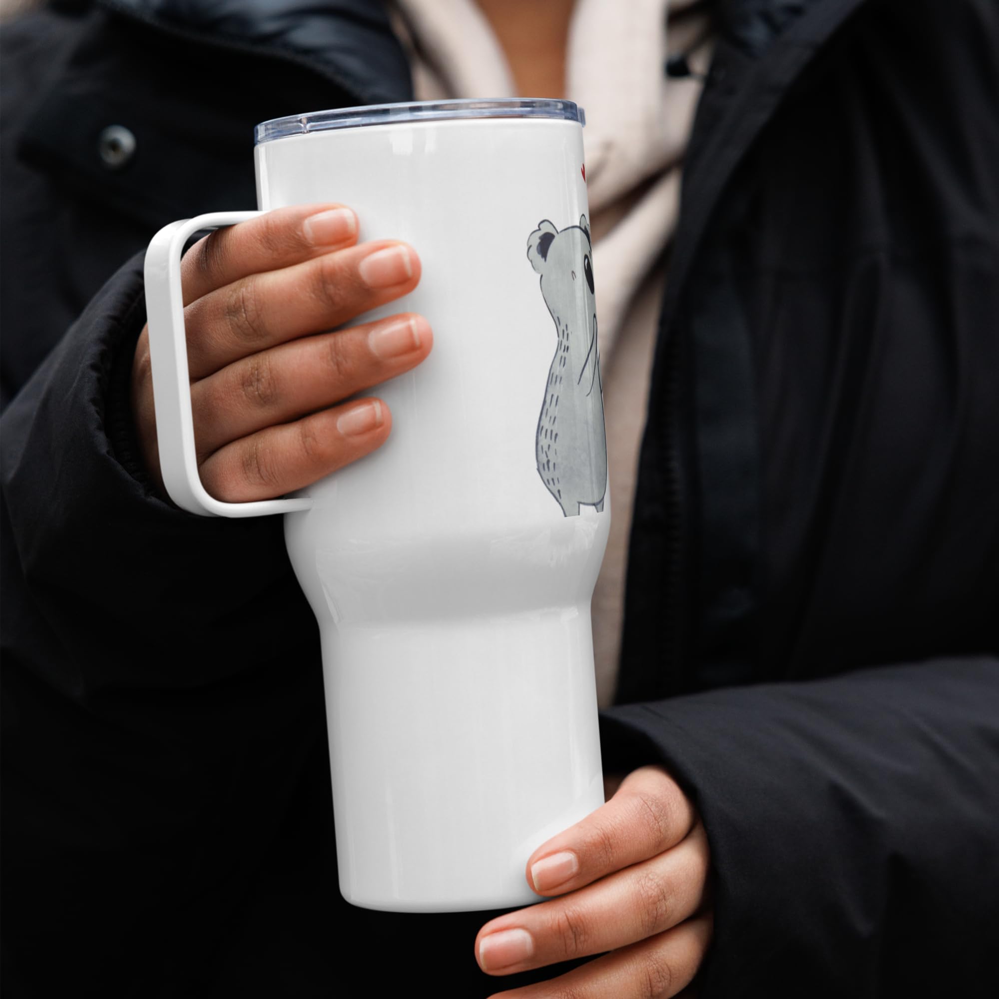 Mr. & Mrs. Panda Kaffee-to-go-Becher Koalas Feiern - Geschenk, thermosbecher, Koala, Geburtstag, Großer Thermobecher, Happy Birthday, Edelstahl Tasse, Thermos-Becher, Teetasse, Herz, Party