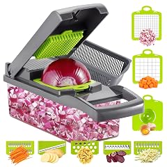 Ourokhome Vegetable Chopper Onion Cutter 12 in 1 Professional Mandoline Slicer for Kitchen Multifunctional Food Chopper for Potato