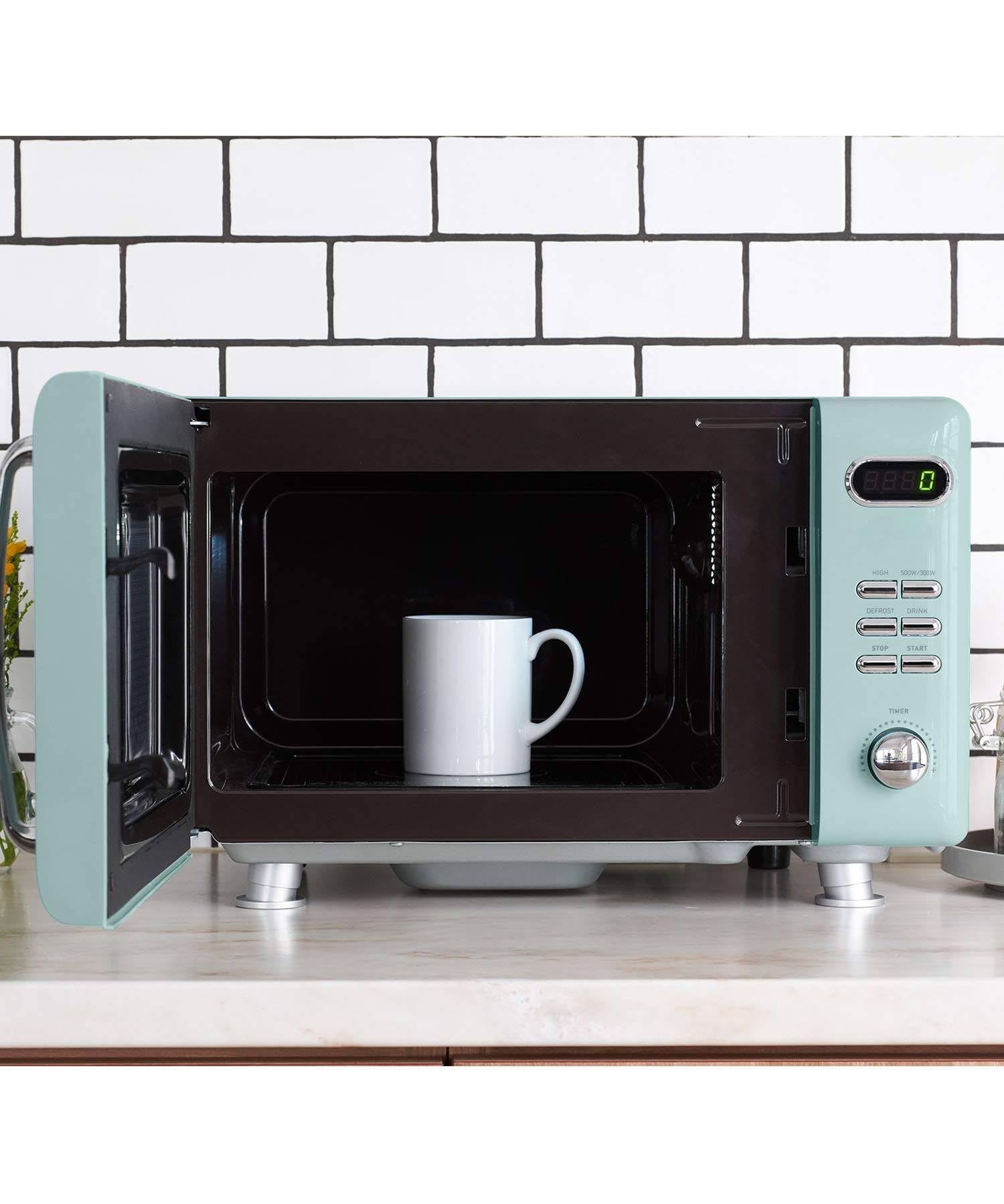 Amazon | 電子レンジ コンパクト 17L フラットテーブル レトロ 新生活 
