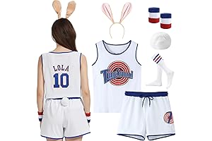 Looney Lola Space Jam Tune Squad Couples Halloween Costume Set for Women,...