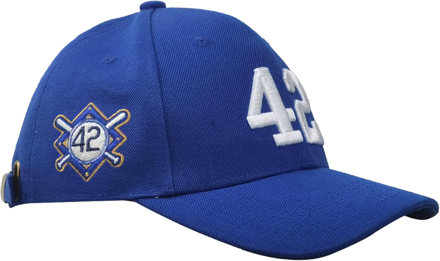 42 Robinson Baseball Day 50th Patch Dad Snaback Sport Outdoors Cap, Blue, 7-7 5/8 - Image 2