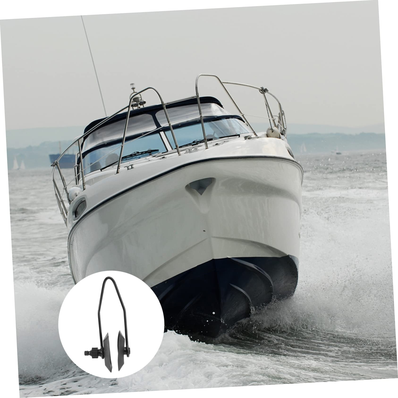 POPETPOP Motor Flusher Rectangular Yacht Boat Flush Support Black Made of Coated Spring Steel