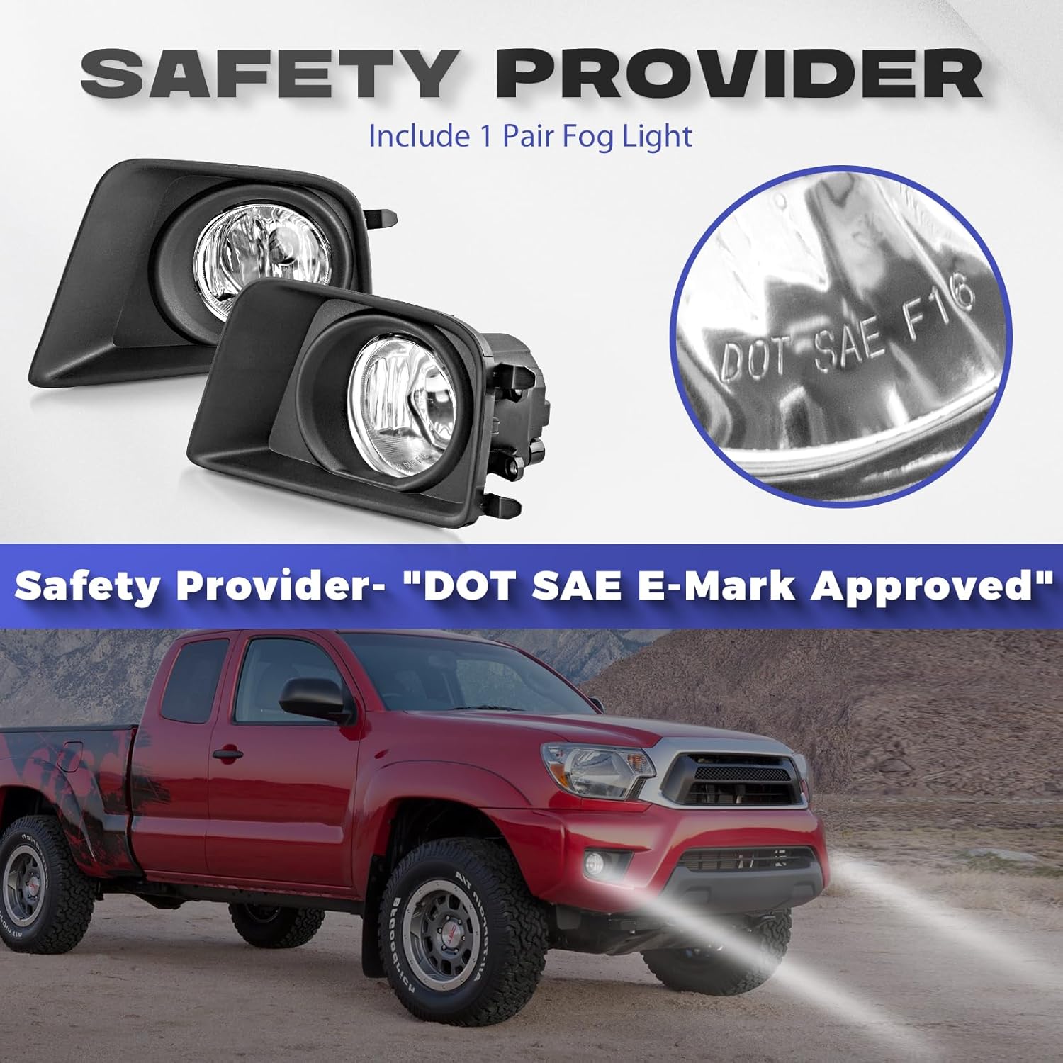 RP Remarkable Power, Compatible with 2012 2013 2014 2015 Tacoma Fog Light Kits Pickup Truck included Switch Wiring,with H11-12V 55W Bulbs FL7117