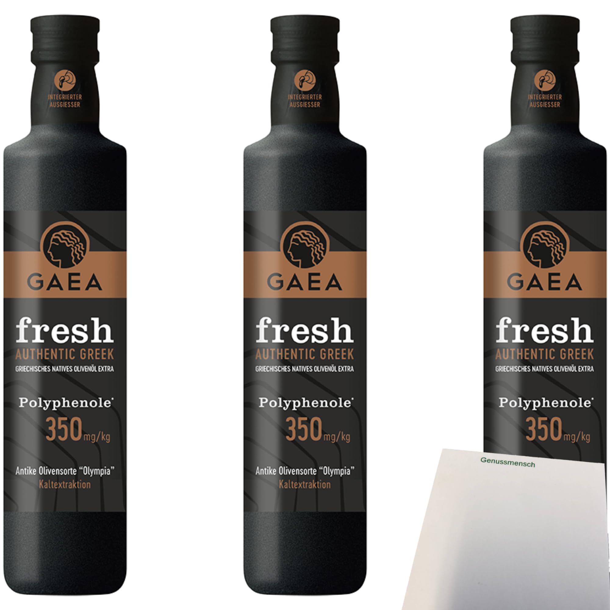 usy Bundle für Gaea Fresh Natives Olivenöl Extra 3er Pack (3x500ml Flasche) + usy Block