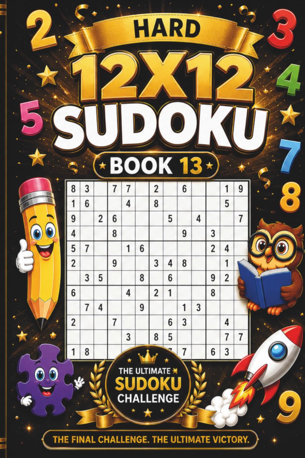 12x12 Sudoku Puzzle Book: 240 Hard Brain Games with Solutions for Expert Solvers