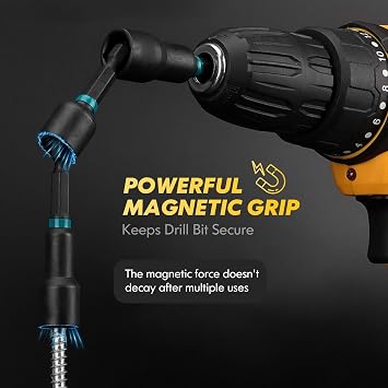 54-Pc Impact Magnetic Nut Driver Set, 1/4 Hex Bits Sockets SAE/Metric