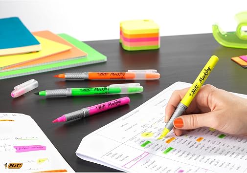 Bıc Kalemlerine Bıc® Highlighter Flex, Çeşitli, Torba, Her Biri 4 Adet