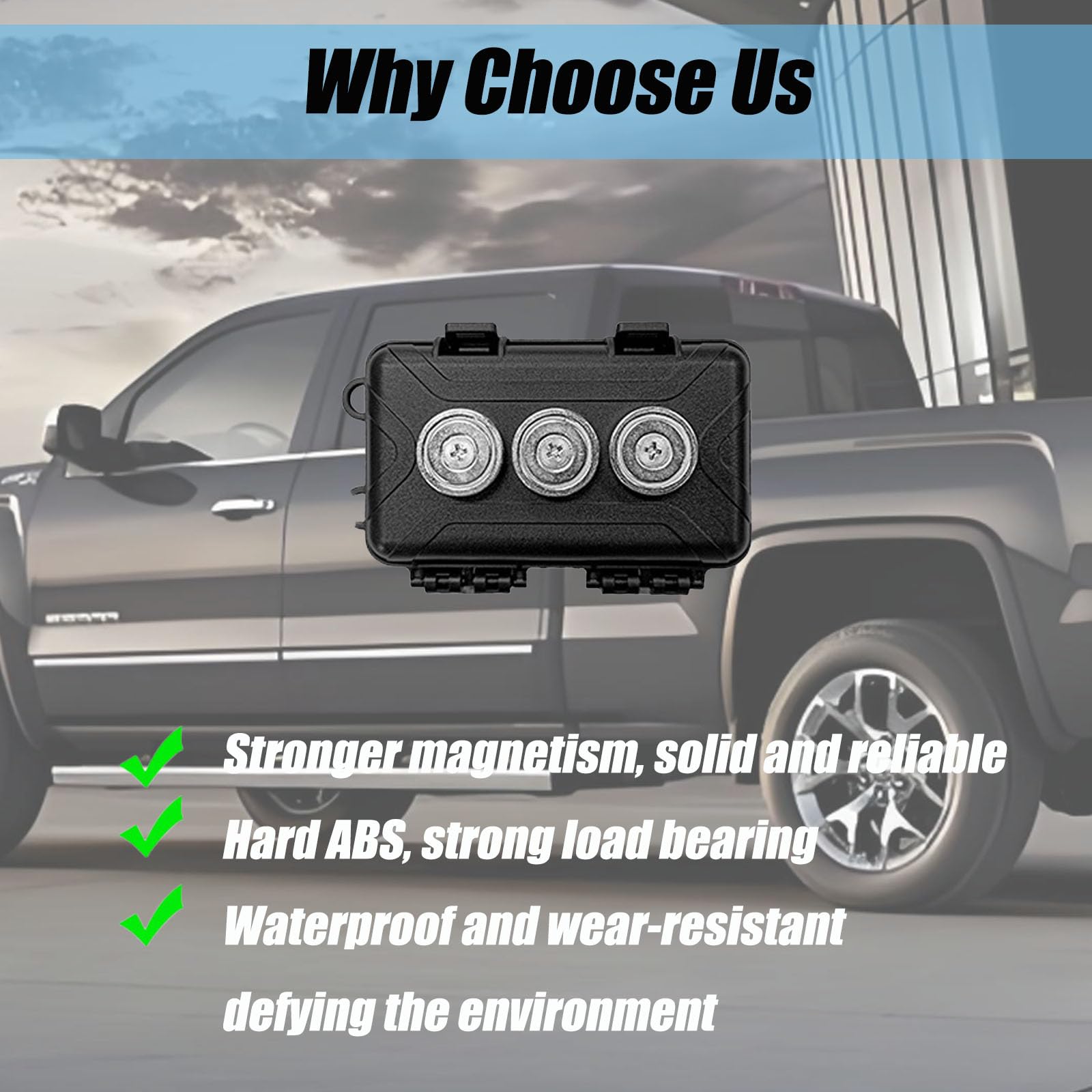 Magnetic Key Box for Under Car Hide a Key Outside Hidden Safe Stash Box with 3 Strong Neodymium Magnets Durable Hard Shell Design Perfect for Outdoor Storage of Small Items - Image 4