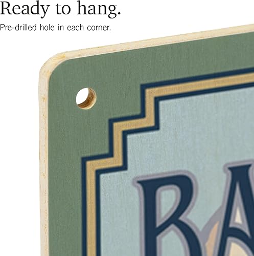 Miniatura 5 de Lantern Press 6x9 Inch Wood Sign, Ready to Hang Wall Decor, Seattle, Washington, Ballard Locks