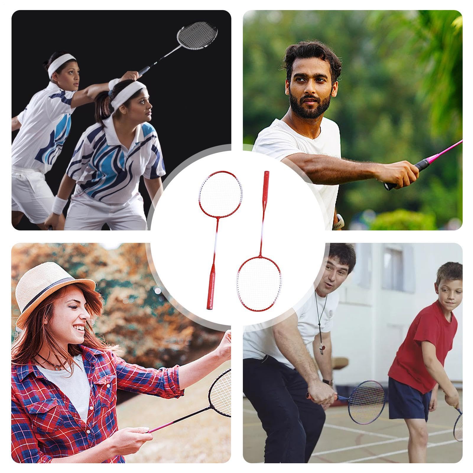 Racchette da badminton,Racchetta da badminton | Set di racchette da per 2 | giocatori | Set da per interni, attrezzatura sportiva per adulti, adolescenti, bambini, esercizi ricreativ