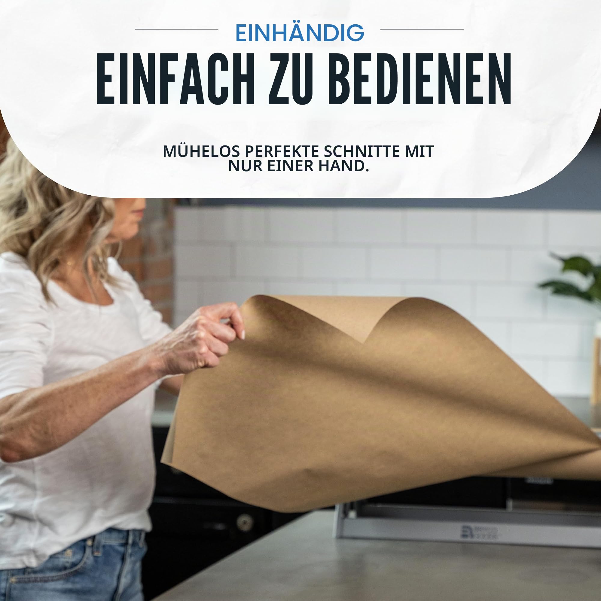Papierrollenspender und -Schneider – Langer 61 cm Rollenpapierhalter – toller Metzger-Papierspender, Geschenkpapierschneider, Bastelpapierhalter oder Vinylrollenhalter – Wandmontage