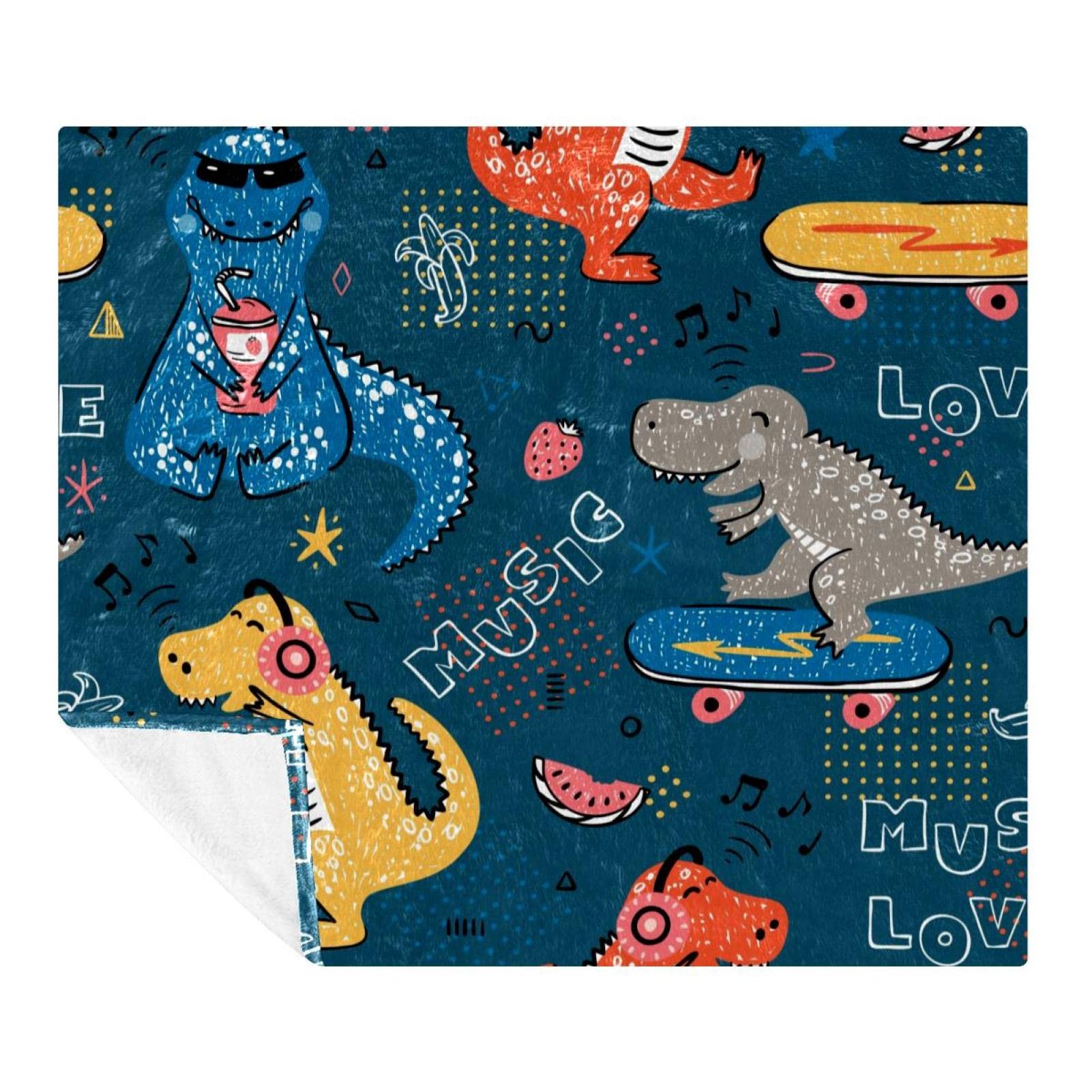Couverture dinosaure polaire douce, cadeau idéal pour enfant et adulte