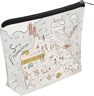 WZJHCL Bolsa de maquillaje de mapa de San Fra...