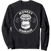 Monkey Garage Gas Station Screwed Up Ape Head Sweatshirt
