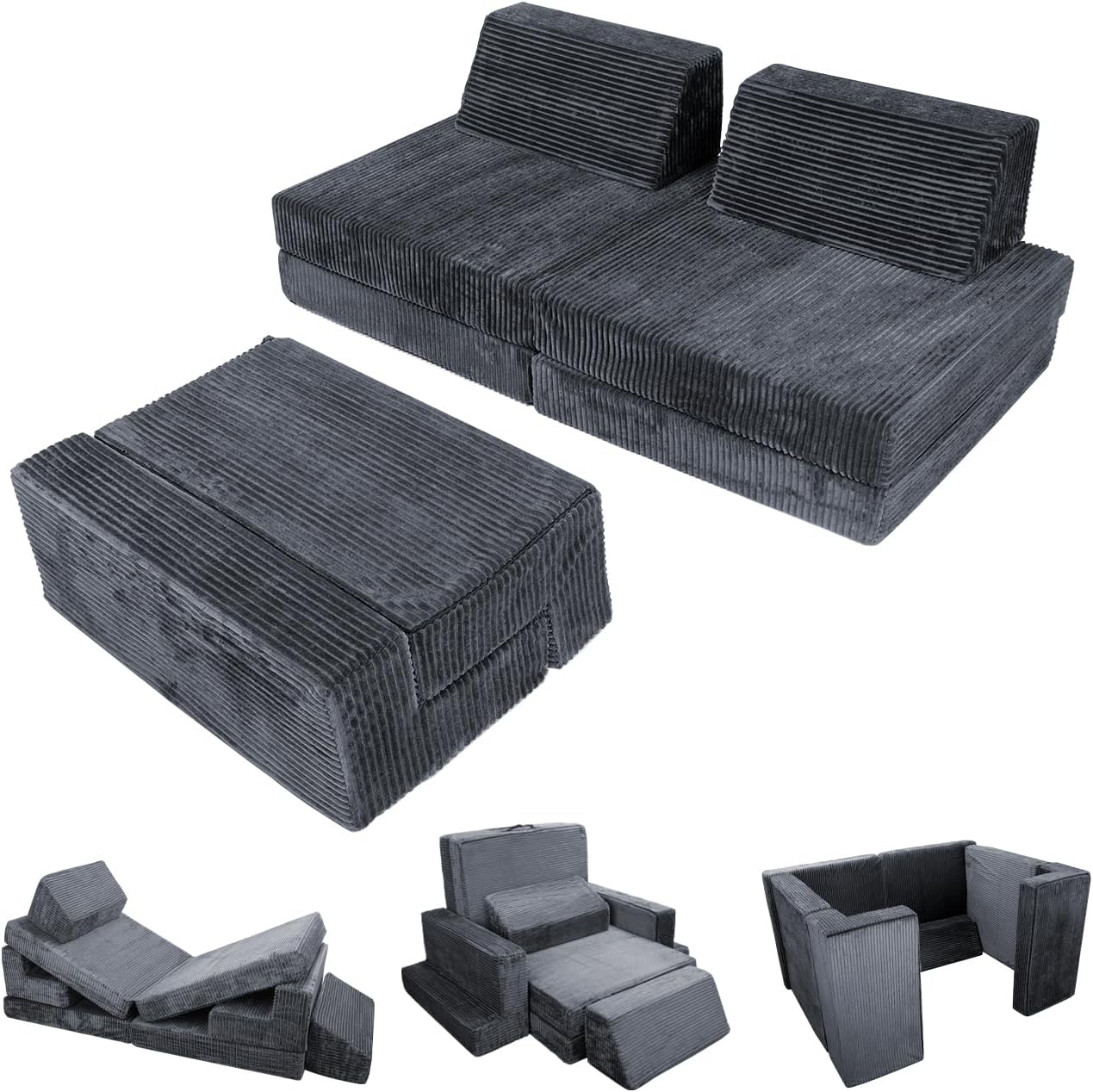 Member's Mark Kids' Explorer Sofa, Gray Home & Kitchen